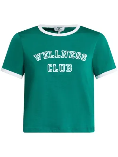 Sporty And Rich Logo-print T-shirt In Green