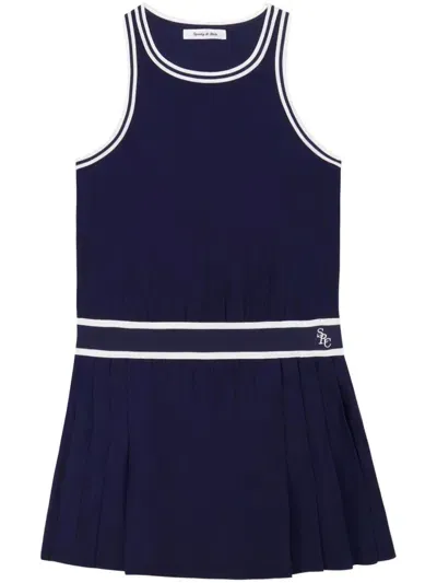 Sporty And Rich Phoebe Minidress In Blue