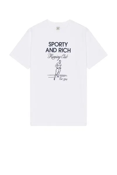 Sporty And Rich Running Man T-shirt In White