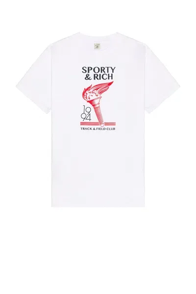 Sporty And Rich Torch T-shirt In White