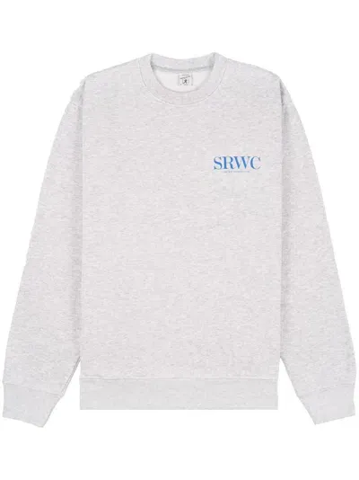 Sporty And Rich Upper East Side Cotton Sweatshirt In Grau