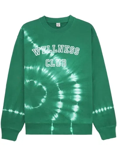 Sporty And Rich Wellness Club Crew-neck Sweatshirt In Green