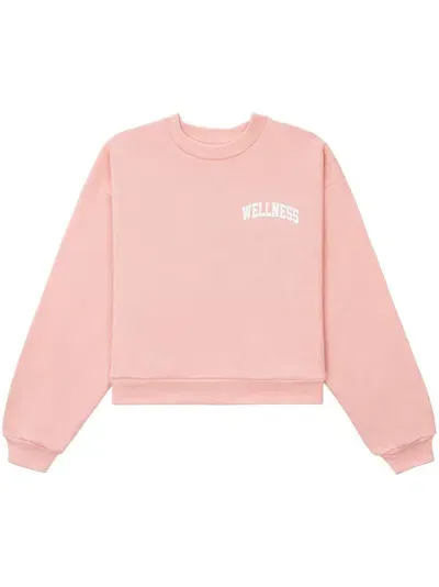 Sporty And Rich Wellness Ivy Cropped Sweatshirt In Pink