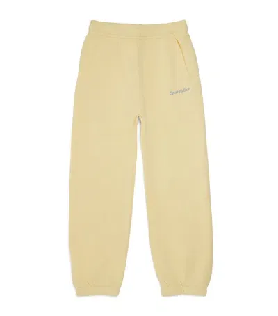 Sporty And Rich Kids' Wellness Logo Sweatpants In Beige