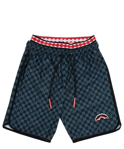 Sprayground Checkered Midi Swim Shorts In Black