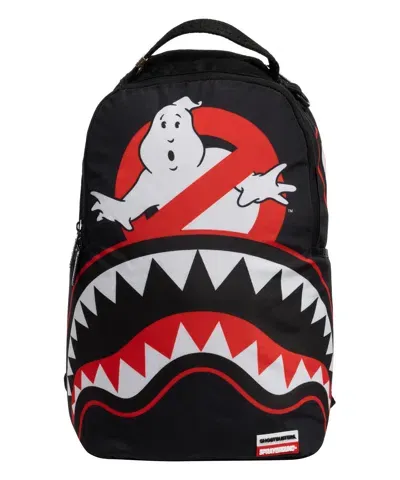 Sprayground Ghostbusters Logo And Shark Backpack In Black