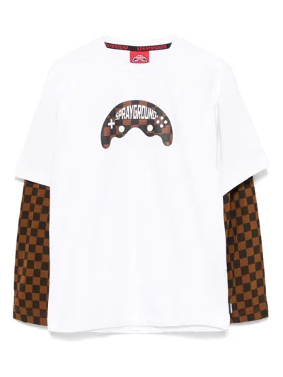 Sprayground Kid Kids' Money Bear Gamer T-shirt In White