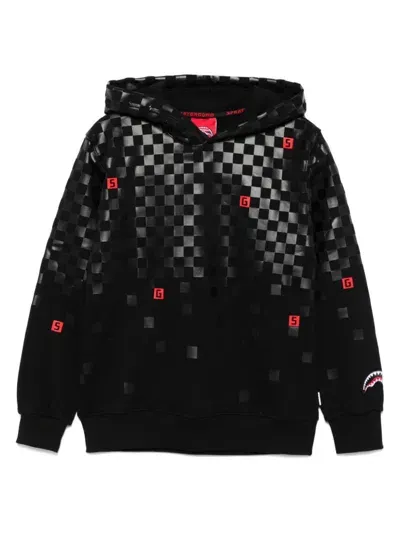 Sprayground Kid Kids' Pixel Check Hoodie In Black