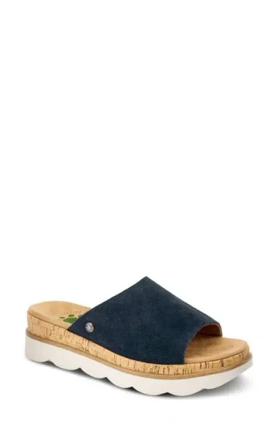 Spring Step Kamaleia Sandal In Navy Suede