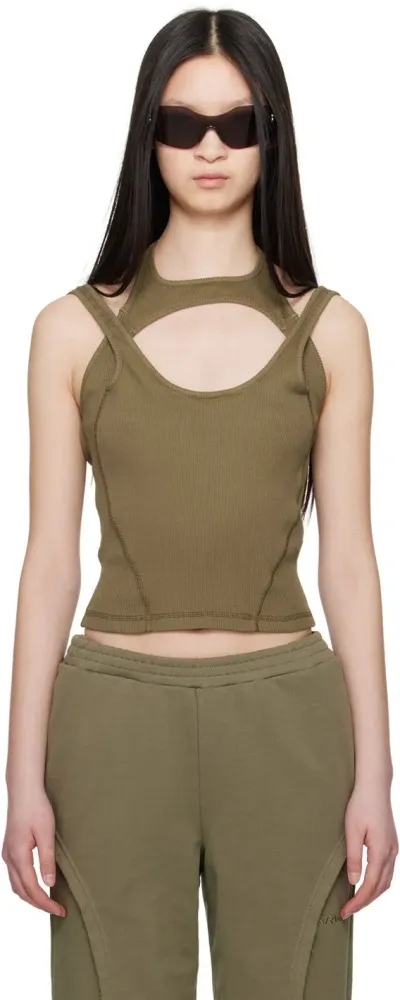 Srvc Khaki Marfa Tank Top In Olive