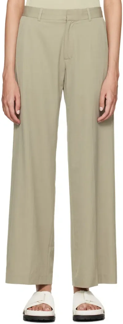 St Agni Green Carter Trousers In Moss Grey