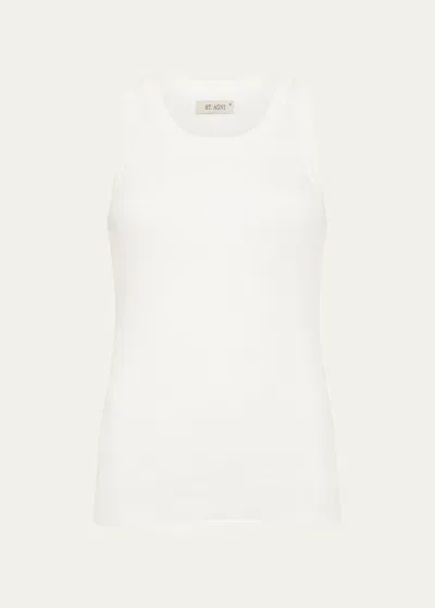 St Agni White Layered Tank Top