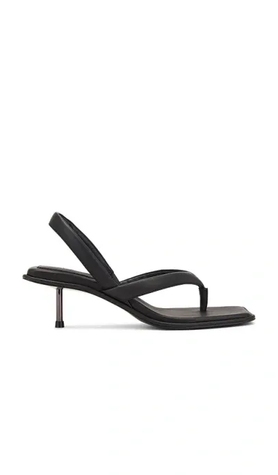 St Agni Sling Back Thong Heel In Black