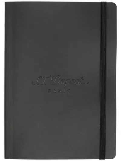 St Dupont Logo-print Notebook In Black