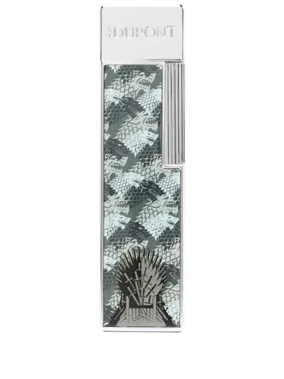 St Dupont X Game Of Thrones Slimmy Logo-engraved Lighter In Grey