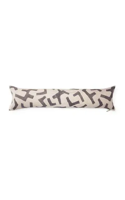 St. Frank Figures Linen-cotton Pillow In Ivory