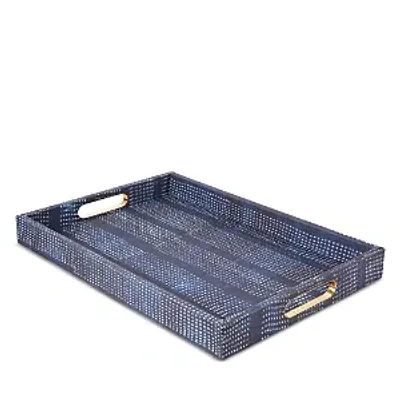 St. Frank Speckled Indigo Large Decorative Tray In Blue