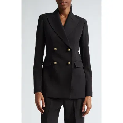 St John St. John Collection Crystal Button Stretch Cady Blazer In Black