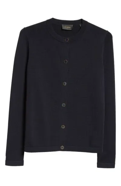 St John St. John Collection Santiago Lightweight Cardigan In Midnight