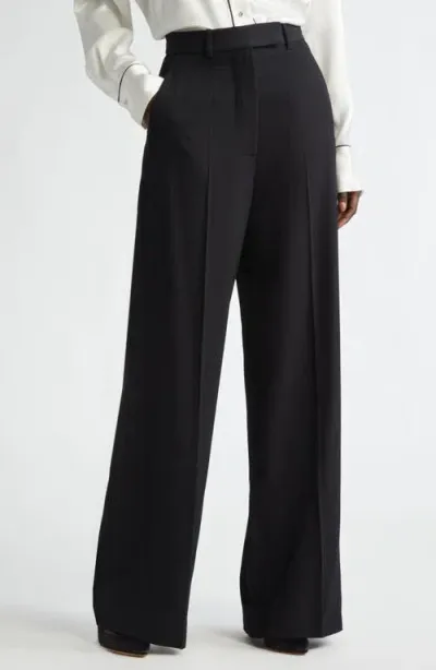 St John St. John Collection Tailored Wide Leg Trousers In Black