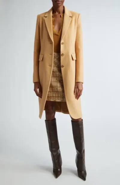 St John St. John Collection Wool & Cashmere Coat In Heather Dune