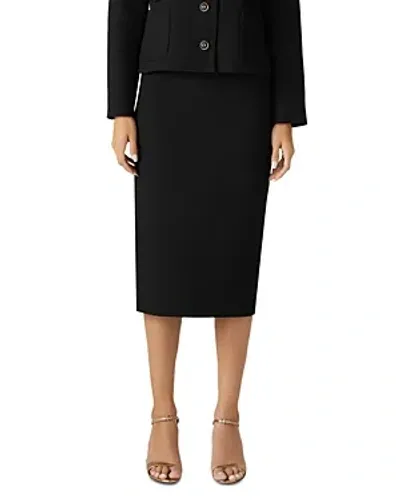 St John Stretch Crepe Pencil Skirt In Black