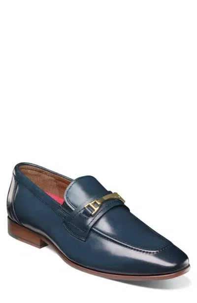 Stacy Adams Glendon Moc Toe Loafer In Blue