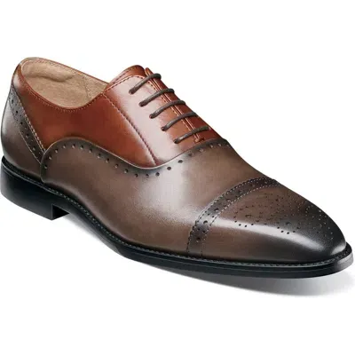 Stacy Adams Reynolds Cap Toe Oxford In Gray Multi