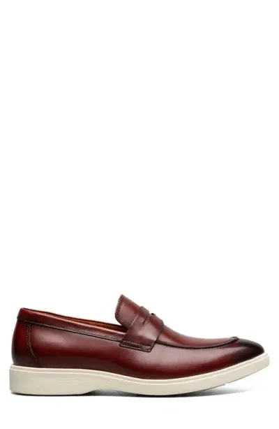 Stacy Adams Spencer Penny Loafer In Burgundy