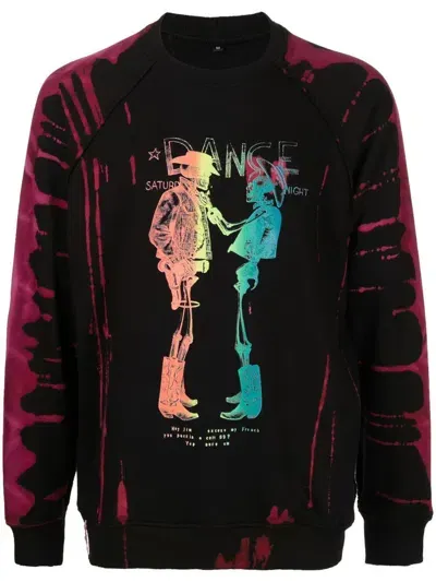 Stain Shade X Hiroshi Fujiwara Skeleton-print Sweatshirt In 黑色