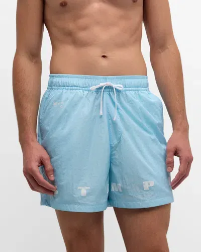 Stampd Men's Transit Swim Trunks In Ocean Sky