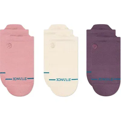 Stance Icon Assorted 3-pack Low Tab No-show Socks In Pink