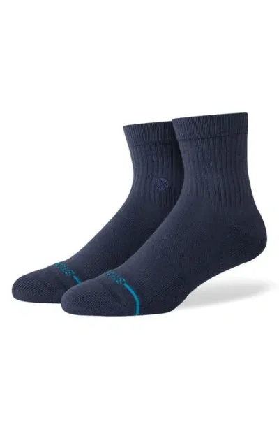 Stance Icon Quarter Crew Socks In Blue