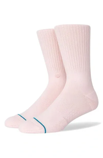 Stance Icon Quarter Crew Socks In Pink