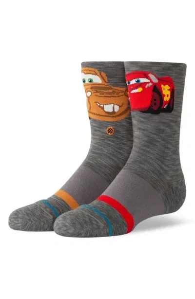 Stance Kids' Kachow Crew Socks In Dark Grey