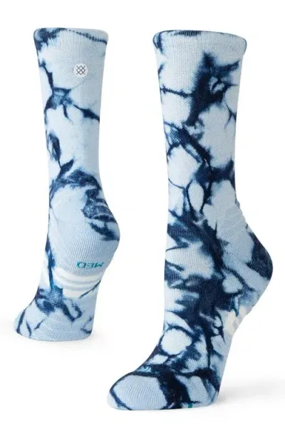 Stance Tie Dye Crew Socks In Iceblue