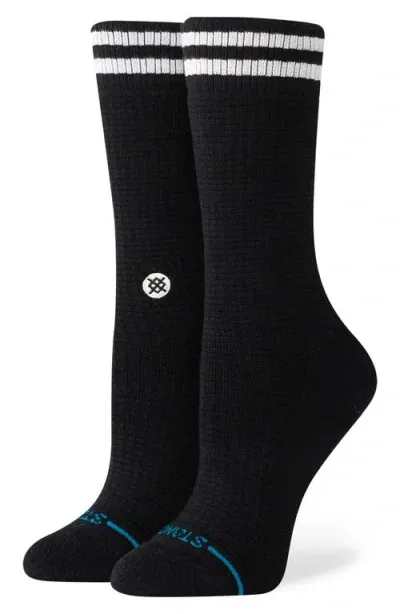 Stance Waffles & Butter Cotton Blend Crew Socks In Black