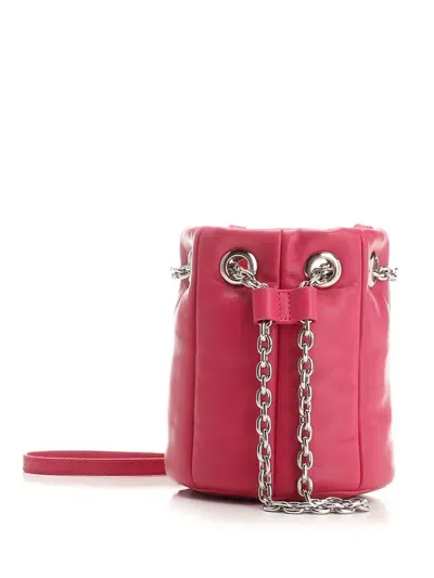 Stand Studio Yvette Panel Quilted Leather Bucket Bag In Rose