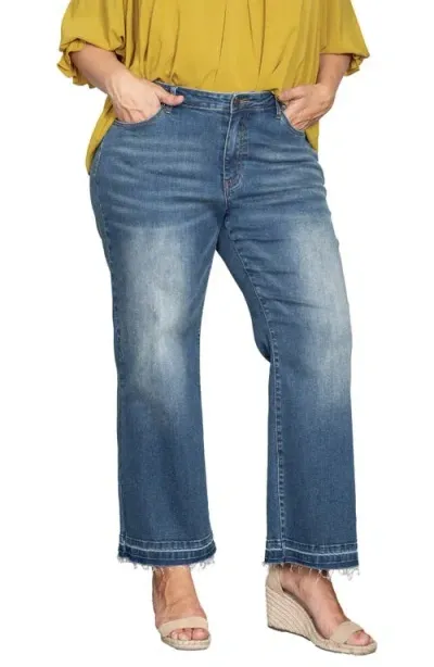 Standards & Practices Relaxed Release Hem Straight Leg Jeans In Indigo Rinse