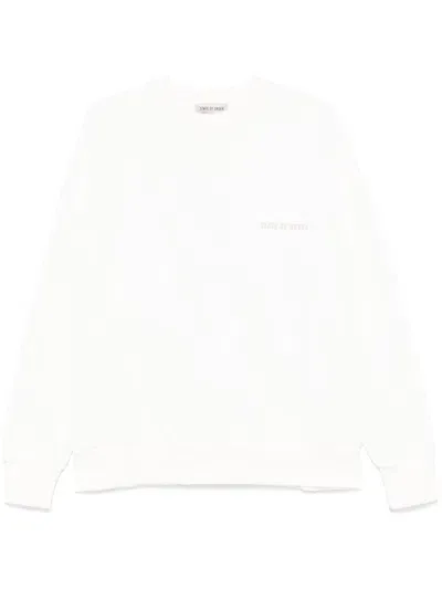 State Of Order Roundneck Embroidered Sweatshirt In White