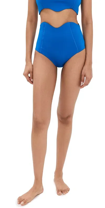 Staud Blake Bikini Bottoms Sapphire