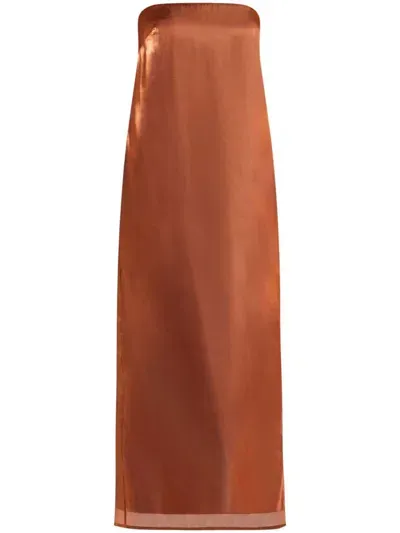 Staud Casey Maxi Dress In Brown