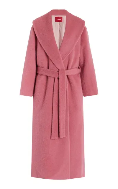 Staud Dakota Wool Coat In Pink