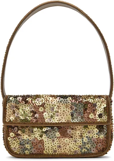 Staud Tommy Beaded Shoulder Bag In Glsq Gilded Sequins