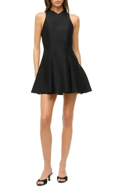 Staud Heike Sleeveless Fit & Flare Minidress In Black