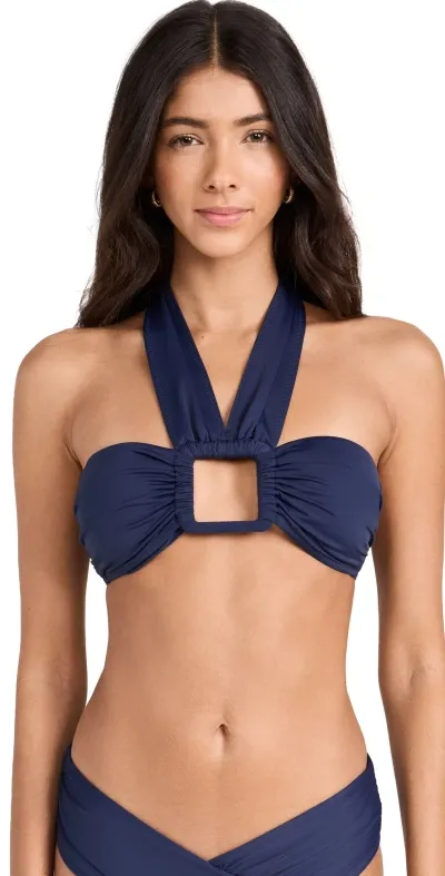 Staud Innes Bikini Top Navy