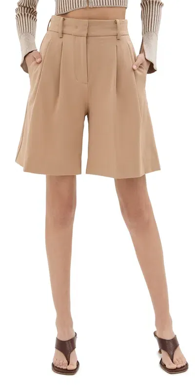 Staud Long Luisa Shorts Camel