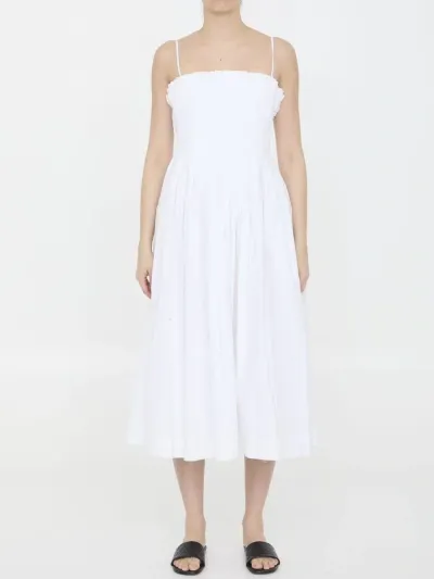 Staud Midi Bella Dress In White