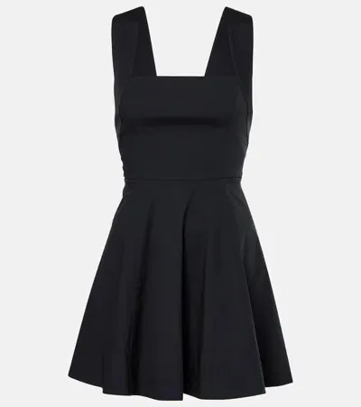 Staud Mini Teresa Cotton Minidress In Black