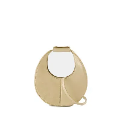 Staud Mini Moon Split Purse -  - Leather - Beige